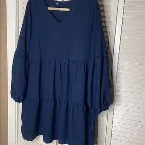 Navy Blue Babydoll Dress